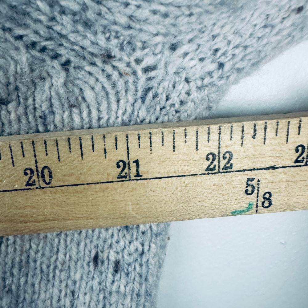 Autumn Cashmere Distressed Crewneck Sweater Light Blue Speckled Knit M - Picture 7 of 9